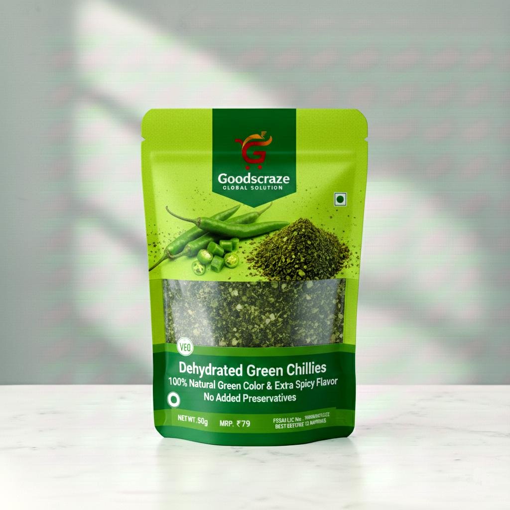 dehydrated green chillies powder