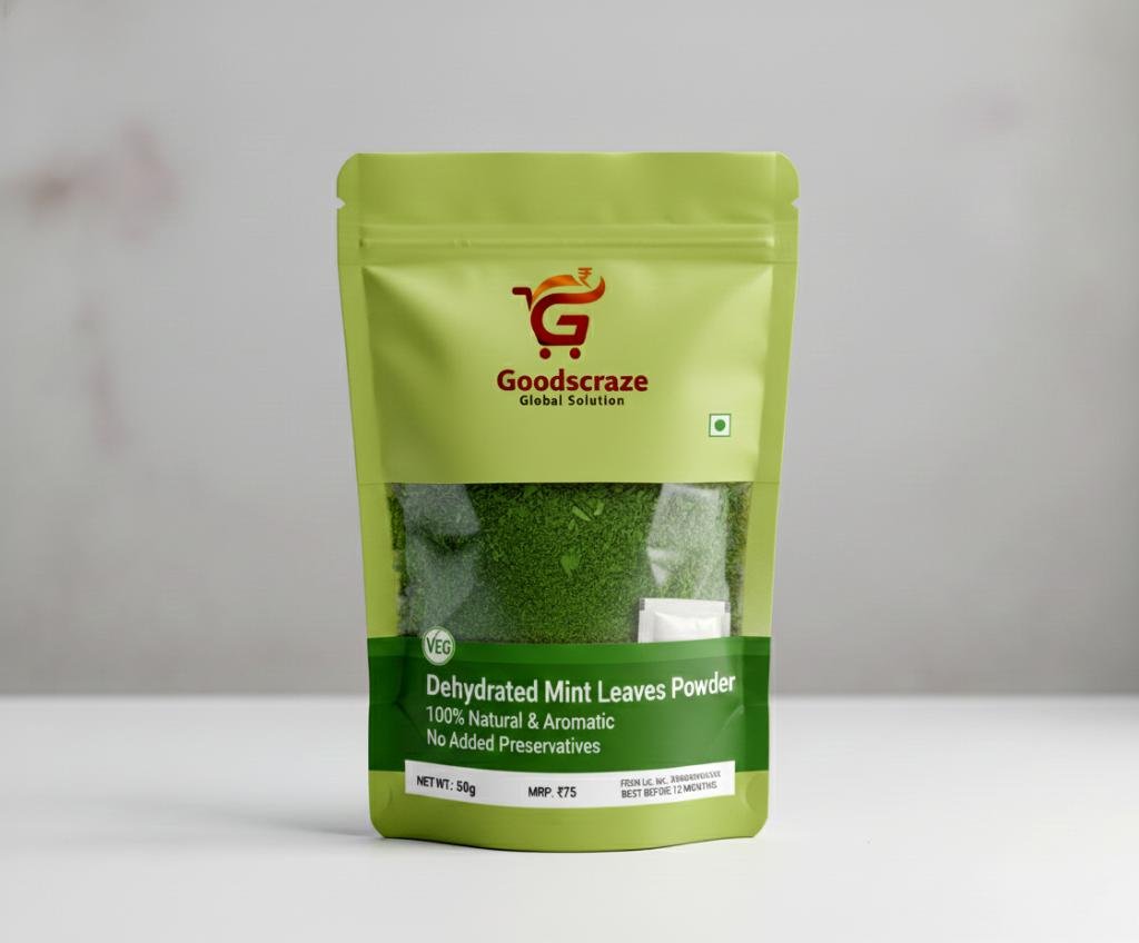 dehydrated mint leaf powder
